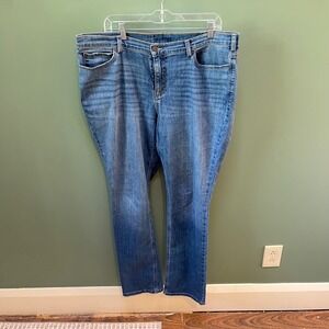 Duluth Trading Co Women's Denim Jeans‎ Size 18W Bootcut Stretch Blue